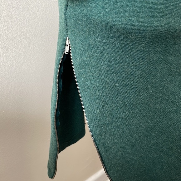 Band of Outsiders Green Emerald Sweater Dress with Fur Faux Collar size S - Picture 3 of 14